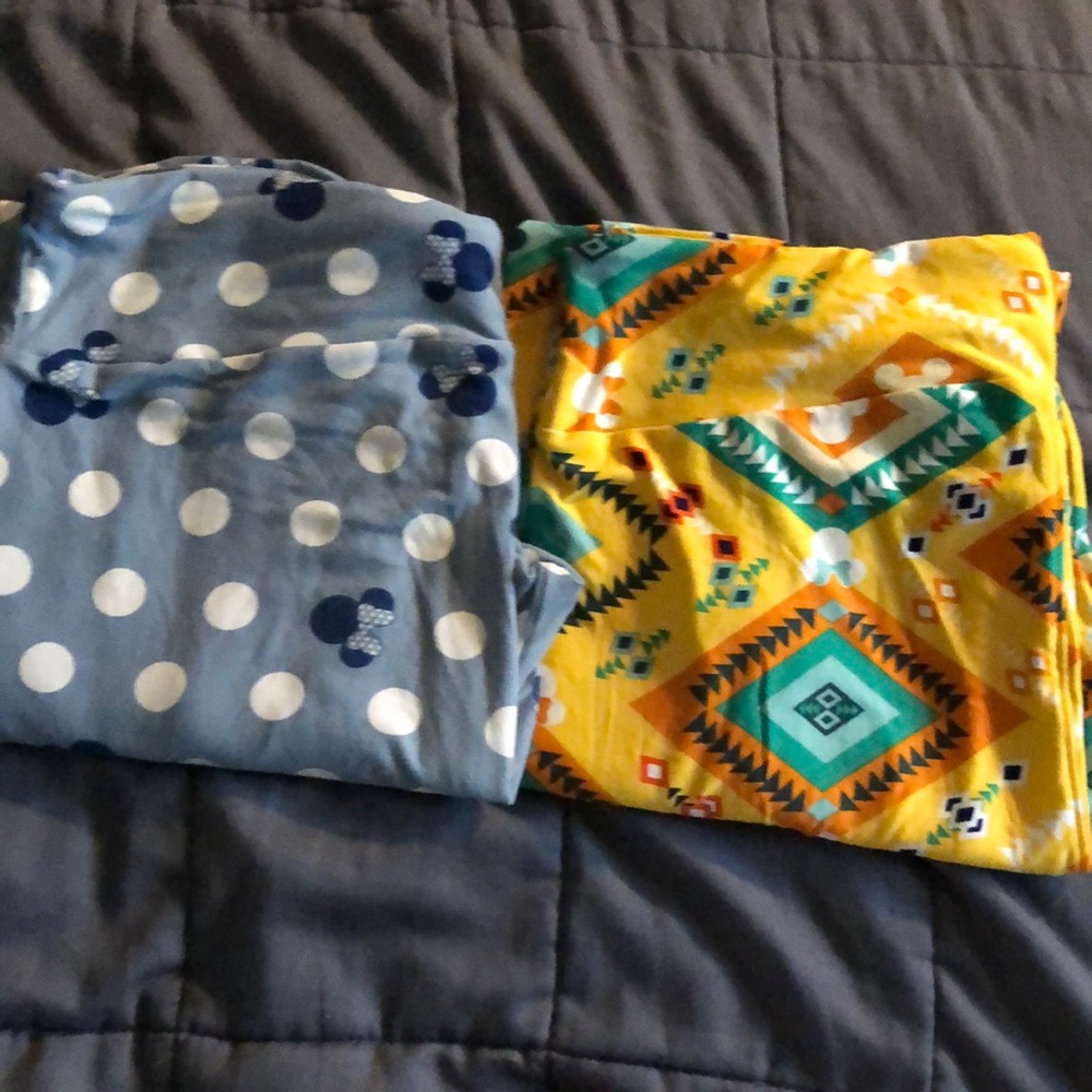 2 Pair Disney Lularoe Minnie Mouse Leggings